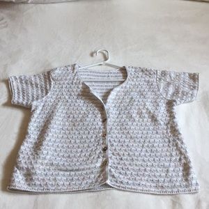 Vintage handmade knit button up top